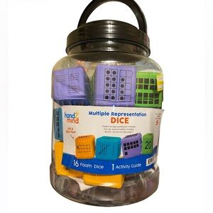 hand2mind Multiple Representation Foam Dice Storage Container Activity Guide NEW